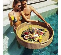 Plateau flottant avec motif tissé pour piscine, spa et fête