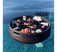 Plateau flottant avec motif tissé pour piscine, spa et fête