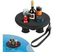 Plateau flottant pour piscine, dessous de verre, porte-gobelet, sous-verre flottant, avec 5 trous, plateau flottant pour piscine, sous-verre Schwi Mmender