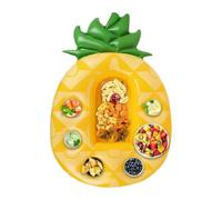 Plateau flottant pour piscine gonflable à air 7 trous ananas | Récipients alimentaires gonflables pour l'été, baignoire, jacuzzi, spa, fête, plage, spa, fête, vacances, collations et bebe