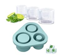 Plateau for gobelet de 40 oz, plateau à glace réutilisable en silicone avec couvercle, dégagement facile, for 3 moules à glace à cylindre creux, verres for tasses for cocktails, boissons au whisky et