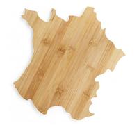 Plateau Fromage en Bois / Bambou - Planche Apéro Dinatoire - Forme Carte de France - Présentation Charcuteries, Saucissons, Tapas