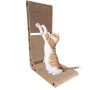 Plateau griffoir pour chat : griffoir vertical pour chat, griffoir mural pour chat | Coussinets griffoirs pour chats en forme de L, plateau griffoir de relaxation pour chat, support