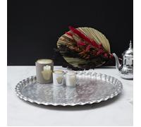 Home Deco Factory Plateau 'Déco' KA0115 – Métal argenté 47 cm