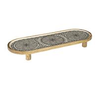 Plateau - Home Deco Factory - Dune - Bois - Oriental - Marron Et Noir