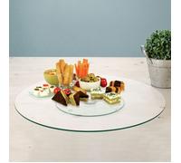 Plateau - Home Deco Factory - Verre Tournant - Transparent - 45 X 45 Cm