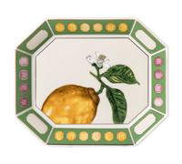 Plateau Idyllia, Porcelaine, Motif imprimé cristal, citron, Petit, Multicolore OS