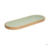 Plateau Inaya 40x15cm vert et manguier - Atmosphera Créateur d'intérieur