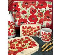 Plateau kraft recyclé gm coquelicot