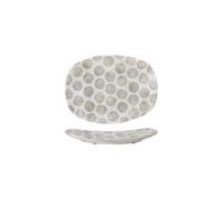 Plateau L42xW32 cm en terre cuite blanche Felan