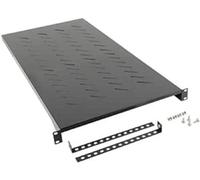 Plateau LANBERG Fixe 1U 483 x 900 mm jusqu'à 25 kg Rack 19" Noir