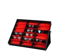 Plateau Lunettes Soleil Présentoir à lunettes 18 compartiments, présentoir de soleil, plateau en flanelle, support for femmes et hommes