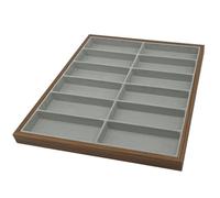 Plateau Lunettes Soleil Présentoir à lunettes en bois 12 compartiments, présentoir velours