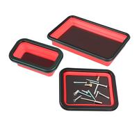 Plateau magnétique à vis, 3 pièces, organisateur de petites pièces | Organiseur de rangement magnétique en silicone pour la gestion des vis, le tri des écrous, les mécaniciens, le garage
