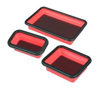 Plateau magnétique - Organisateur de pièces magnétiques en 3 parties | Bac à outils pliable | Bol de pièces magnétiques pour garage, réparation automatique, gestion des écrous de boulon, stockage du