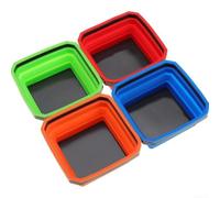 Plateau magnétique pliable en silicone de 11,4 cm pour boulons, vis, écrous, rondelles et petites pièces métalliques (vert)