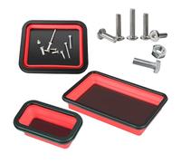 Plateau magnétique pour boulons | 3 pièces - Organiseur de petites pièces - Organiseur pliable pour tri des écrous, vis, réparation automobile, garage, atelier