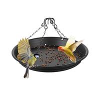 Plateau Mangeoire pour Oiseaux d'Extérieur,Station d'alimentation Plate Large avec Récupérateur | Plateau Suspendu Attirant Oiseaux Sauvages | pour Jardin, Balcon, Patio Et Pelouse