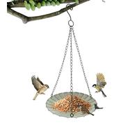 Plateau Mangeoire pour Oiseaux Plat Station d'Alimentation Suspendable en | Pour Corbeaux Pour Nourrir Jardin Cour Terrasse Garde-corps Balcon Attirer Colibris Sauvages