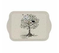 Plateau mélamine Chat Arbre De Vie Kiub Bug Art PM Beige 14x20,8x2,2 cm