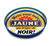 Plateau métallique BOIRE DU JAUNE