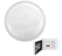Plateau Micro Onde 24.5cm,Assiette Tournante en Verre Type Y pour Micro-ondes,Plateau Tournant de Rechange avec 3 Points de Maintien Intégrés,Convient à la plupart des modèles