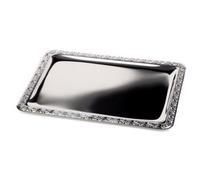 APS Germany Plateau SCHÖNER ESSEN – en inox, bord décoré, 35 x 24 cm rectangulaire