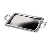 Plateau 'MIEUX SERVI', (L)750 x (P)445 mm, argent