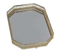 Plateau miroir en fer de style américain, grand plateau décoratif de maquillage de forme géométrique pour salle de bain et maison