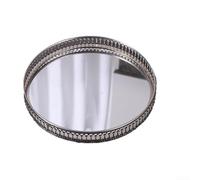 Plateau miroir vintage pour maquillage et bijoux, ajoute du style à n'importe quelle décoration de pièce (C)