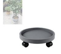 Plateau mobile pour pots de fleurs, Support rond mobile pour bonsaï, Bac à plantes étanche et réceptacle à eau, Convient pour une utilisation intérieure et extérieure, terrasses incluses gray ID 19