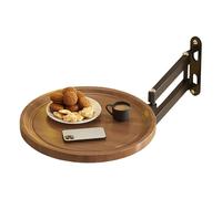 Plateau mural pliant - Plateau mural rétractable 30x3cm | Table pliante ronde | Versatile For Bedroom RV Owners Renters Bathroom Kitchen Balcony Entryway Living Room Desserts Phones Nursery