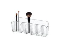 Plateau mural pour cosmétiques, support mural de maquillage, support mural pour cosmétiques Vanity Cosmetic - Support de rangement divisé et peu encombrant pour rouges à lèvres, mascara et pinceaux de