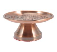 Plateau Offrande Bouddhiste en Alliage de Zinc, Style Classique Rétro | Grosse Capacité, Format Portable, Motifs Délicats, Surface Lisse, pour Cérémonies Religieuses et Culte Bouddhiste