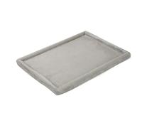 Plateau organisateur de bijoux, boucles d'oreilles, montre, Bracelet, étui de rangement de bijoux for vitrine Pour Table D'entrée Décor(Gray rectangle L)