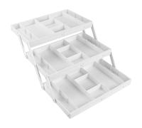 Plateau organisateur de maquillage, organisateur de couverts de cuisine, organisateur de bureau extensible avec séparateur à 2/3 niveaux | Organisateur de tiroirs, organisateurs de bureau pliables et