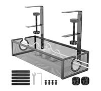 Plateau organisateur pour câbles sous le bureau, organisateur multifonctionnel pour fils, accessoires de table en réseau, gestionnaire de câbles réutilisable pour maison et bureau à domicile