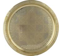 Plateau oriental de décoration Plateau de service Plateau à bougies Nacera Or 28cm
