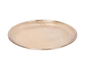 Plateau oriental en aluminium Imera 30 cm | Plateau doré marocain | Décoration orientale sur la table dressée