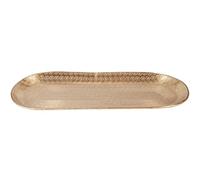 Plateau oriental en aluminium Jasur 45 cm | Plateau à thé marocain de couleur dorée | Plateau doré oriental | Décoration orientale sur la table dressée