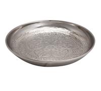 Plateau Oriental En Métal Argent 31 Cm Tablett Fait Main