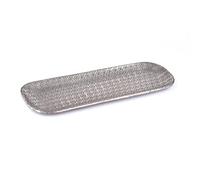 Plateau oriental Jabar en aluminium 30 cm | Plateau à thé marocain de couleur argent | Plateau argenté oriental | Décoration orientale sur la table dressée
