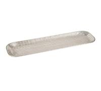 Plateau oriental Jabar en aluminium 45 cm | Plateau à thé marocain de couleur argent | Plateau argenté oriental | Décoration orientale sur la table dressée