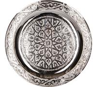 Plateau oriental Mehdia argenté 25cm