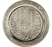 Plateau oriental Mehdia argenté 30cm