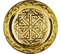 Plateau oriental Mehdia doré 16cm