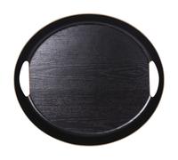 Plateau ovale 46x41 cm noir - Table Passion - Noir - Bois Noir G