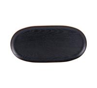 Plateau ovale bois noir 31x15 cm Table passion