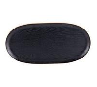 Plateau ovale bois noir 31x15 cm Table passion