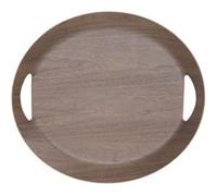 Plateau ovale brun 46 cm en bois